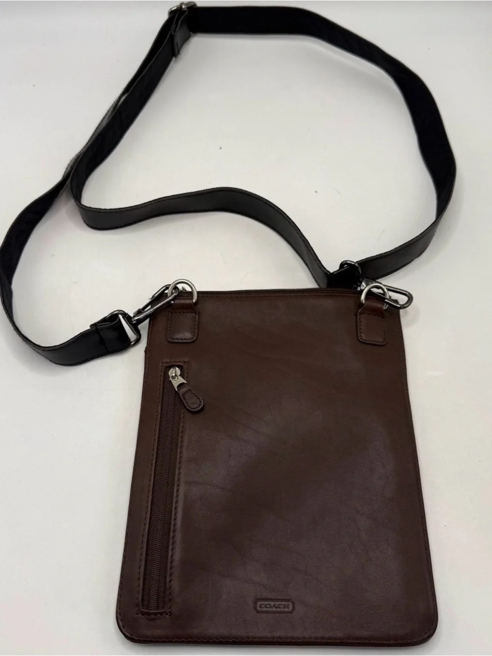 Coach Brown Leather Crossbody Messenger Bag Replacement Strap Vintage Unisex